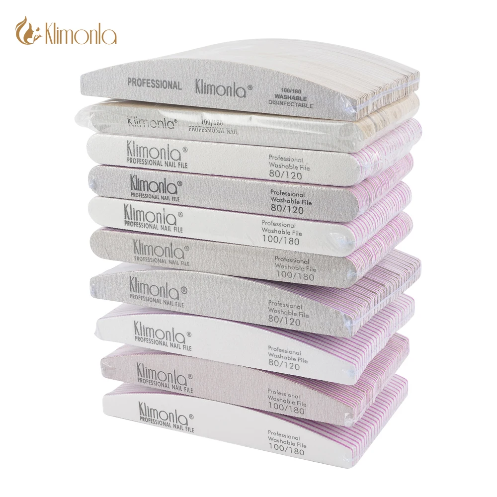 25 Pz Klimilla Lime Per Unghie Buffer Per Manicure Carta Vetrata 100/180 Levigatura Lucidatrice Buffer Set Block Lime A Ongle Pedicure