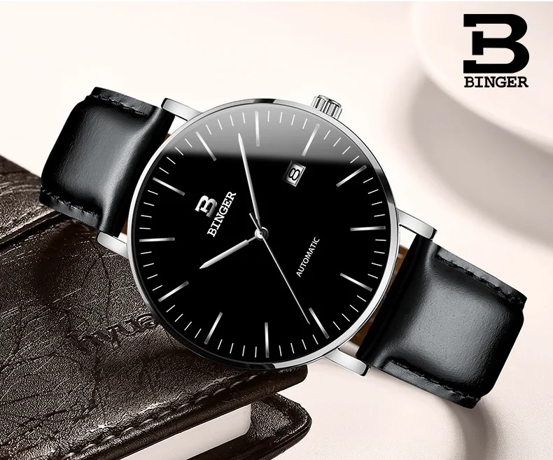 Швейцария BINGER Для мужчин s часы Элитный бренд автоматические механические Для мужчин часы сапфир мужской Японии двигаться Для мужчин t reloj
