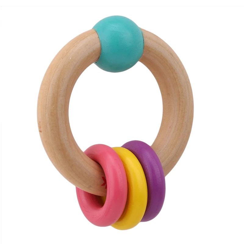 75 Mm Wooden Baby Teething Rings Infant Teether Toy DIY Accessories For Infants Tooth Care Products | Мать и ребенок