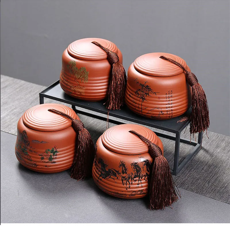 Китайские ретро банки для чая, несколько стилей, баночка для хранения конфет, сахара, коробка для хранения, бак для домашнего зерна, горшок, к... Китайские ретро банки для чая, несколько стилей, баночка для хранения конфет, сахара, коробка для хранения, бак для домашнего зерна, горшок, к...