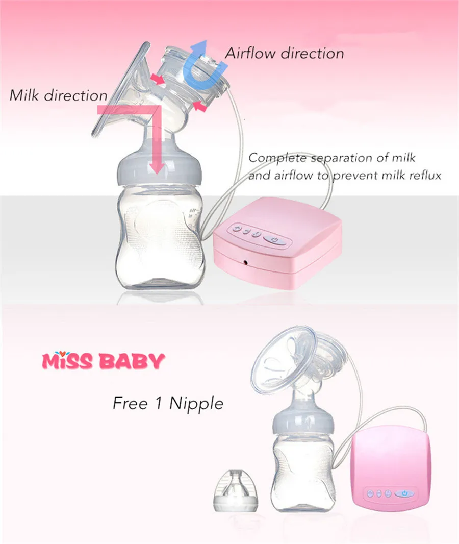 Электрический автоматический молокоотсос с молочной бутылкой для младенцев USB BPA мощная грудь насосы Грудное вскармливание ручной молокоотсос