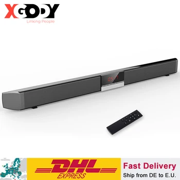 

XGODY Soundbar TV Home Theater SR100 Bluetooth Speaker 2.0 Channel Wireless Audio For PC Support Remote Control 3.5mm AUX TF USB