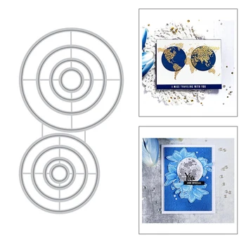 

2020 Oval Ring Metal Cutting Dies Scrapbooking Round Moon For Paper Planet Making Embossing Frame Stencil Card Craft Stamp Set