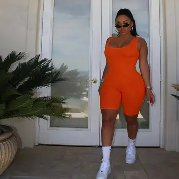 

2020 Women Yoga Jumpsuit Fitness Tracksuit Legging Workout Gym Athletic Stretch Playsuit Sleeveless Stretch Romper Sportswear