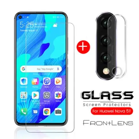 2in1 1front 1lens 2-в-1 камера стекло для huawei nova 5 t nova 5 t 5 t yal-l21 6,26 ''защита для экрана телефона на hauwei Гавайи nova t5 линзы с пленочным покрытием - Цвет: 2in1 1front 1lens