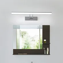 Зеркальный передний светодиодный светильник для ванной комнаты, лампы для туалета, зеркальный шкаф jing hua deng, настенные прожекторы черного и белого цвета с узором для макияжа