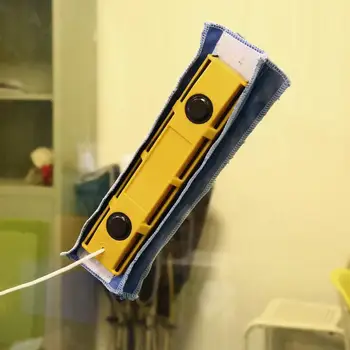 

1 Pcs Magnetic Glass Window Cleaner Glass Cleaning Tool Home Efficient Thick Glass Wiper with Cloth for Single Glazing Windows