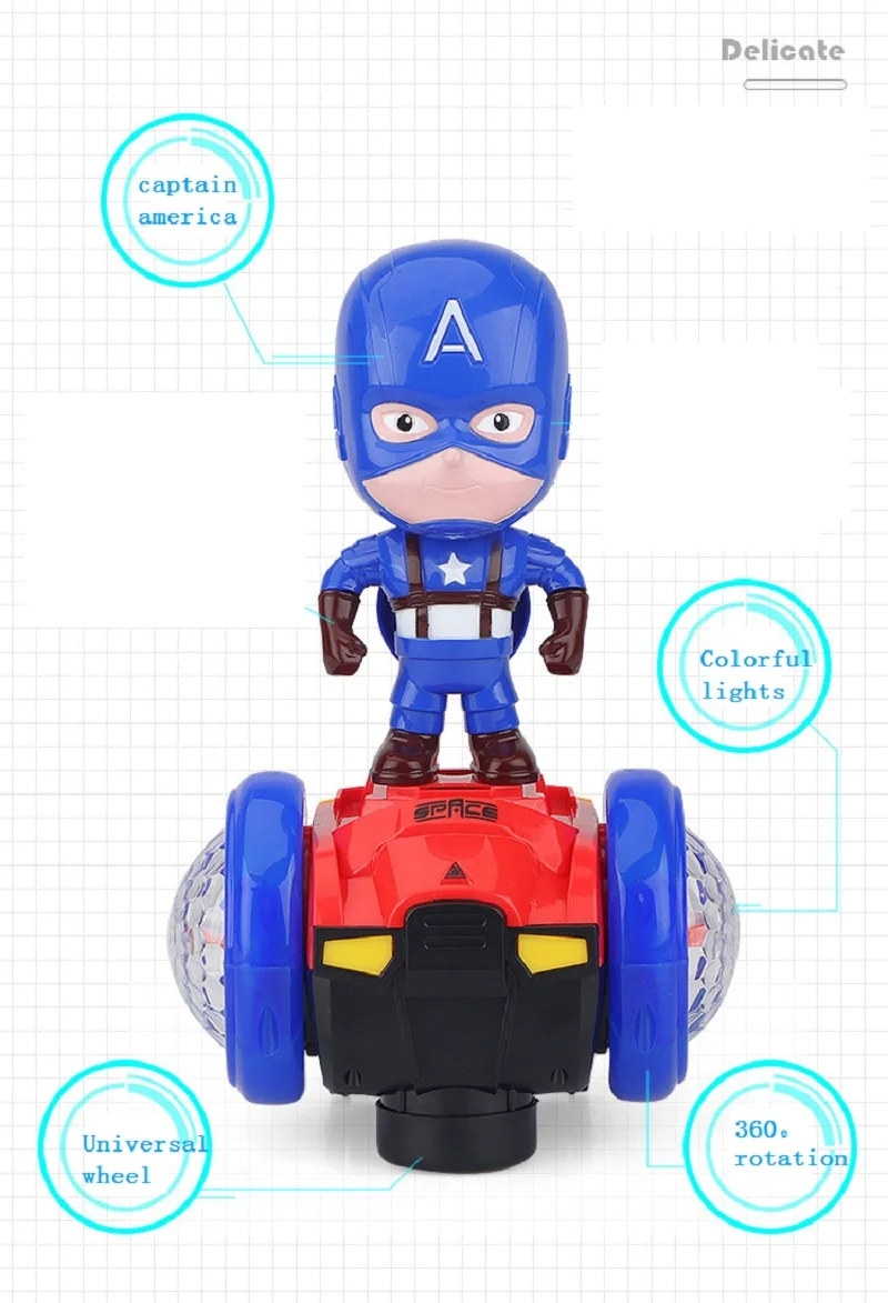 Spiderman Figure Toy One Piece Action Figure Captain America With Light The Amazing Spiderman Electronic Toys For Kids (11)