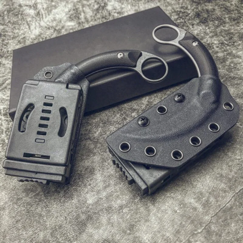 Керамбит Karambit Открытый самообороны тактические боевые ножи sharp D2 фиксированное лезвие CS GO коготь нож выживания прямой охотничий Карманный EDC