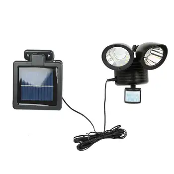 

22 Led Dual Security Detector Solar Spot Light Motion Sensor Outdoor Floodlight Black