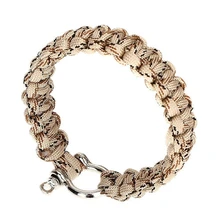 Паракорд парашютный шнур Открытый аварийный быстрый релиз выживания браслет с U пряжкой-пустынный камуфляж