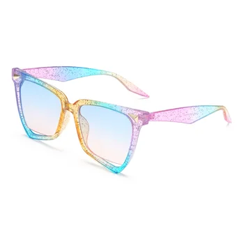 

TengHe 2019 New Sunglasses Women Driving Mirrors vintage For Women Reflective flat lens Sun Glasses Female oculos UV400