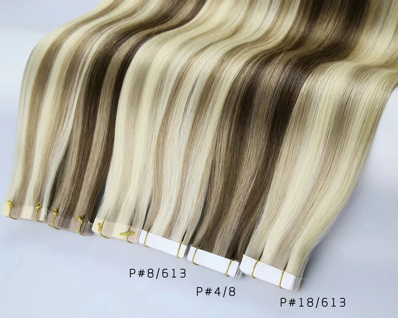 Raw Virgin Tape in Hair Extensions Real Human Hair Balayage Ombre High Quality 10A Brazilian Seamless Glue on PU Skin Weft Thick
