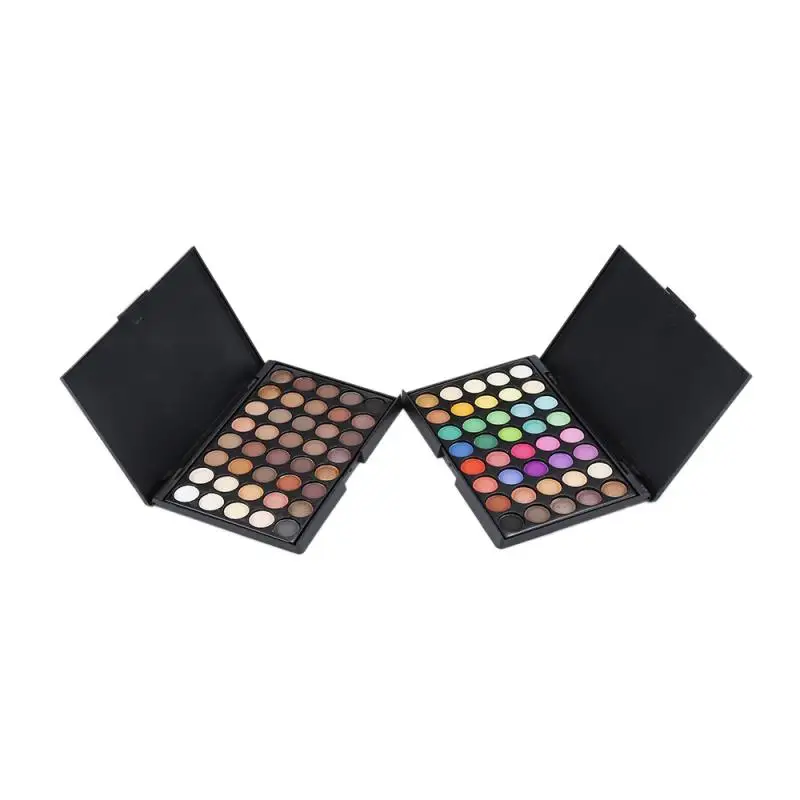 40 Colors Eye Makeup Nudes Palette Matte Eyeshadow Pallete Glitter Pigmented Pressed Glitter Palette Brushes set Cosmetics