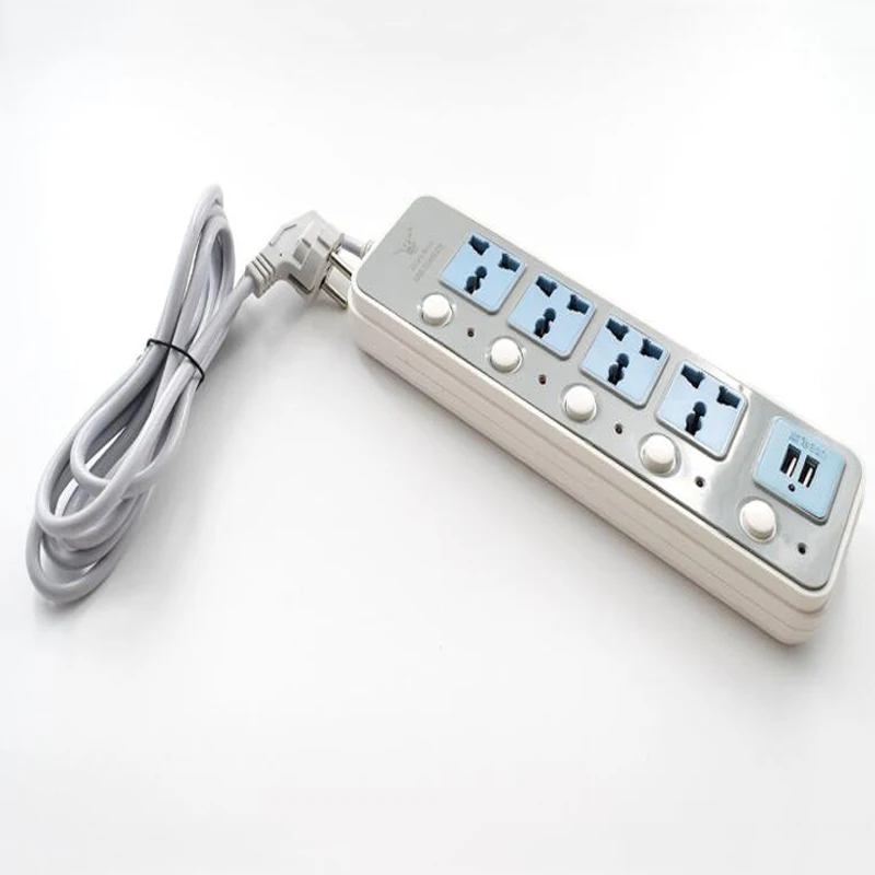 Новый smart Мощность полосы 10 быстрой зарядки 2 USB Расширители Plug 4 Стандартный
