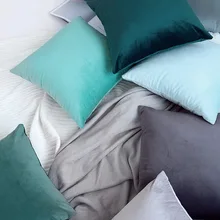 Роскошный бархатный Зеленый Синий Серый чехол для подушки наволочка чехол для подушки желтый белый черный домашний декоративный диван подушки для стула