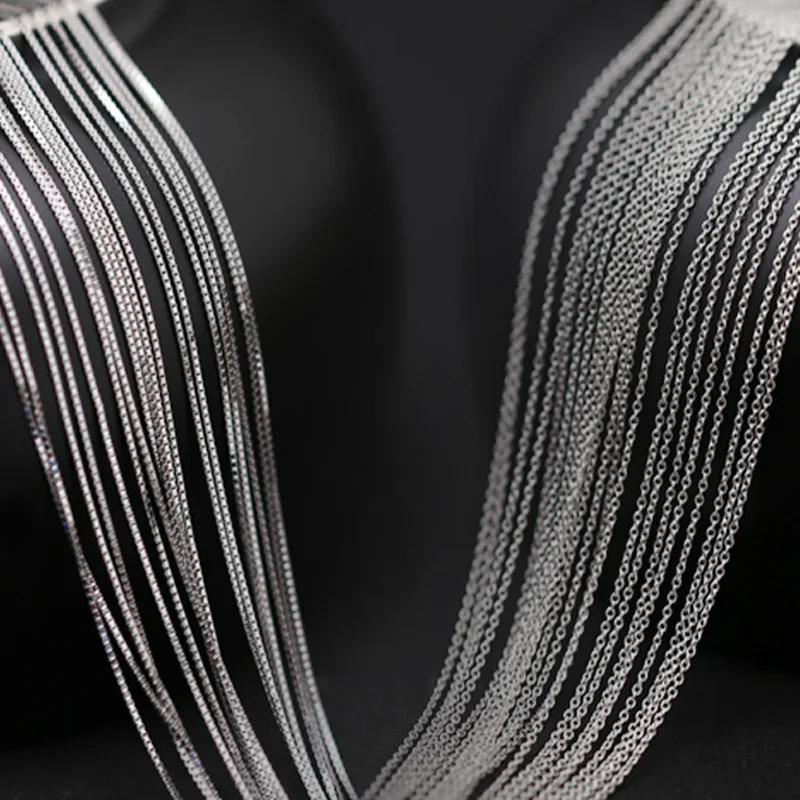

Su yin fang Entirely Handmade Origional S925 Choker Simple Versatile Cross Chain Fine Silver Box Necklace Customizable
