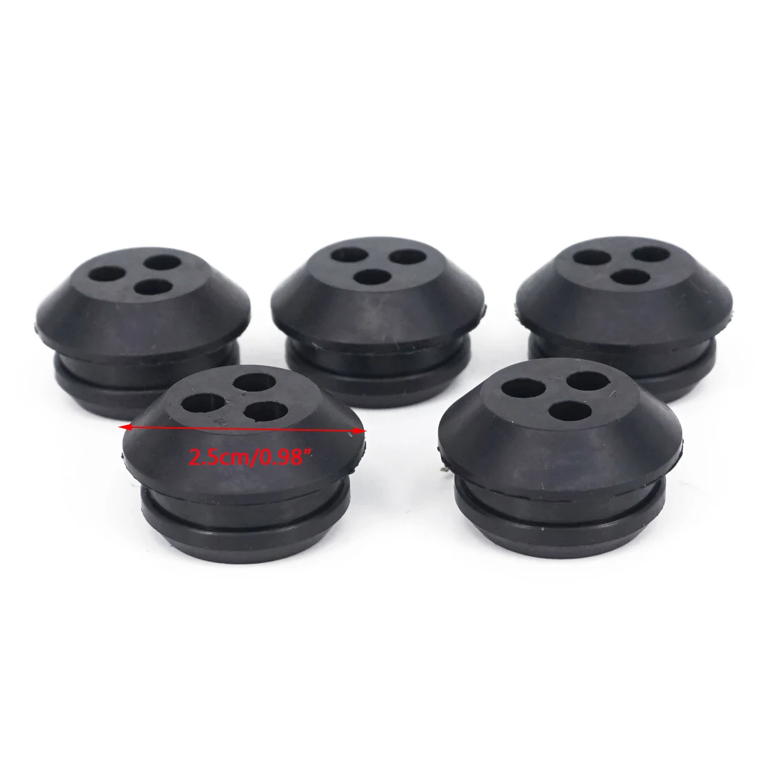 Letaosk New 5pcs 3 Hole Fuel Line Gas Tank Grommet Replace Fit For