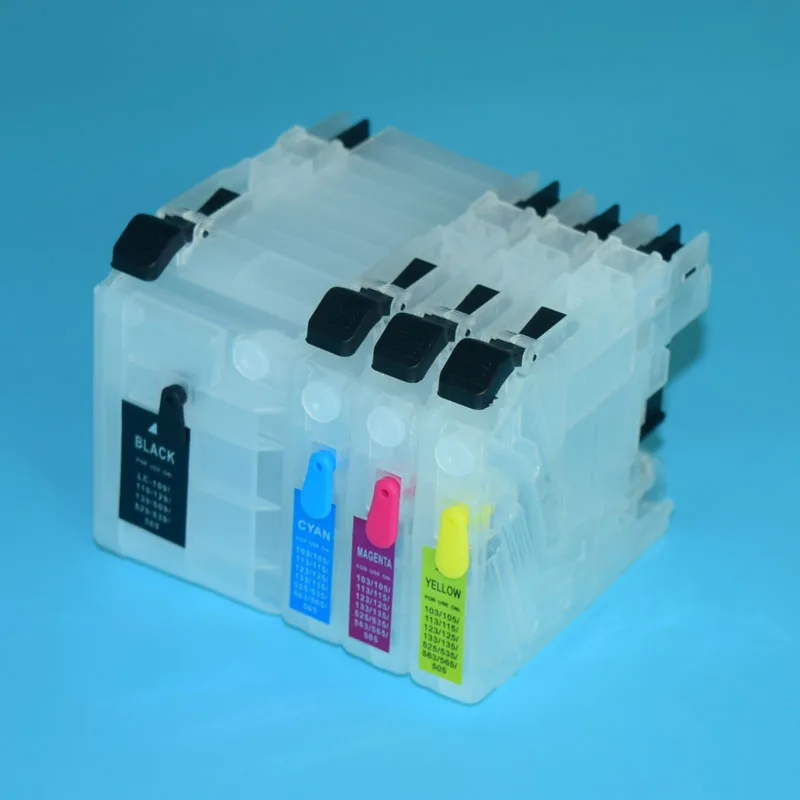 Refillable Ink Cartridge Compatible for Brother DCP-J100 DCP-J105 MFC-J200 LC529XL LC525XL lc529 lc525 printer