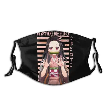 

Kamado Nezuko Unisex Reusable Face Mask Demon Slayer Anti Bacterial Dustproof Mask Respirator Mouth Muffle with Filters