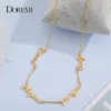 DOREMI 1-5 names Personalized Multiple Names Necklace Custom 6 Nameplates Pendant Necklaces Jewellry Best Gift Stainless Steel