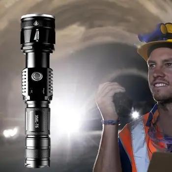 

LED Flashlight Aluminum Alloy Camping Powerful 18650 SuperBright Cycling Telescopic Torch Portable Zoom Flashlight Waterproof
