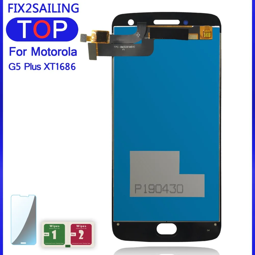 ЖК-дисплей G5 Plus для Motorola Moto G5 Plus XT1686 XT1681 XT1683 рабочий ЖК-дисплей с сенсорным экраном дигитайзер сборка Замена