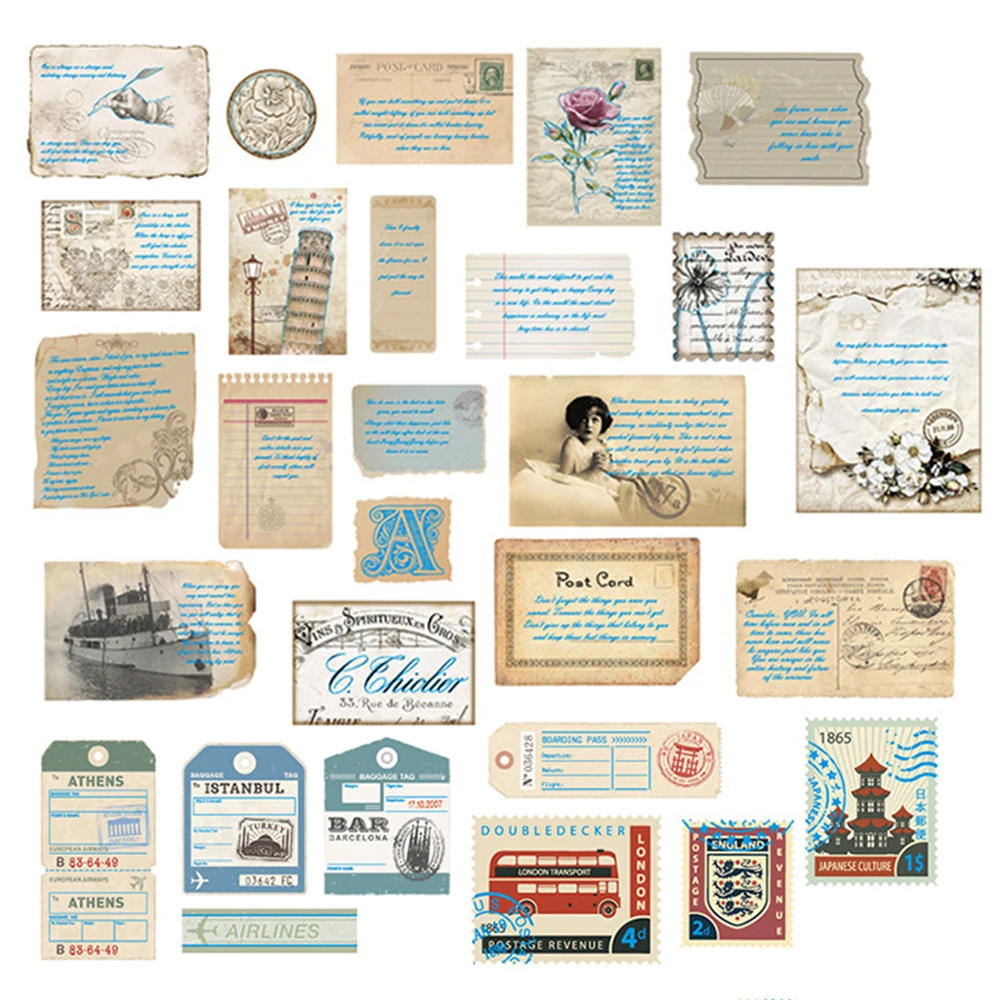 40pcs planner aesthetic sticker vintage 1900s diary stickers scrapbooking lifelog laptop diary techo album post decoration assorted stickers aliexpress