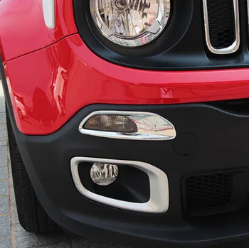 

ABS chrome car front light cover trim 2pcs for Jeep Renegade 2015 2016 2017 2018 2019