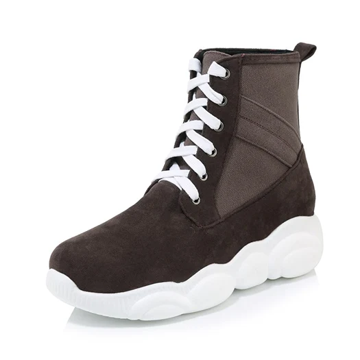 Botines informales con delanteros para mujer, botines de ante de piel, ZAPATOS BARATOS de punta redonda, talla 41, 12, 44, 13, Otoño e Invierno - AliExpress Calzado