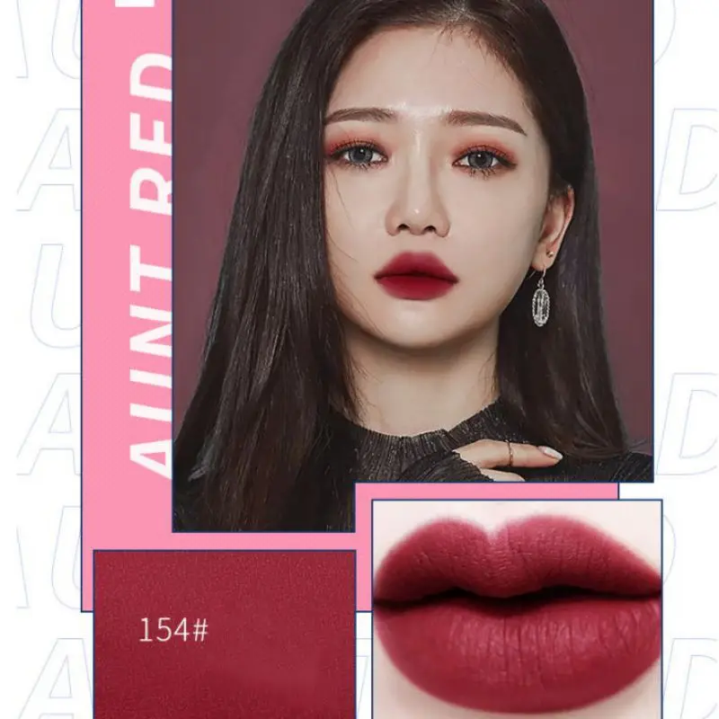 4 Colors Velvet Matte Lip Glaze Mist Smooth Long-Lasting Moisturizing Waterproof Pipe Lip Glaze Set Lip Gloss