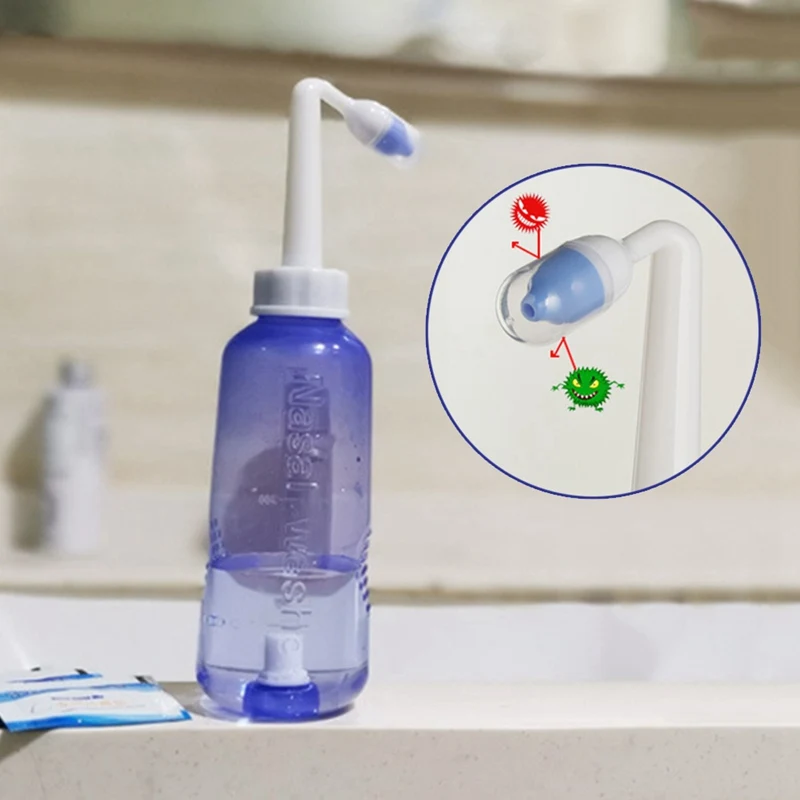 

300ML Neti Pot Nasal Wash Cleaner Nose Protector Moistens Nasal Irrigator Nozzle Cleaning Avoid Allergy Rhinitis Sinus Rinse