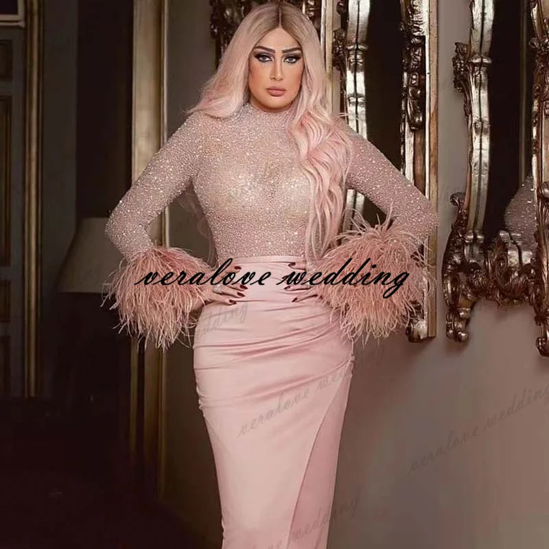 2021 Dubai Off Shoulder Evening Dress Mermaid Side Split Prom Dresses Sequins vestidos de fiesta Yousef Aljasmi Party Wear cute prom dresses
