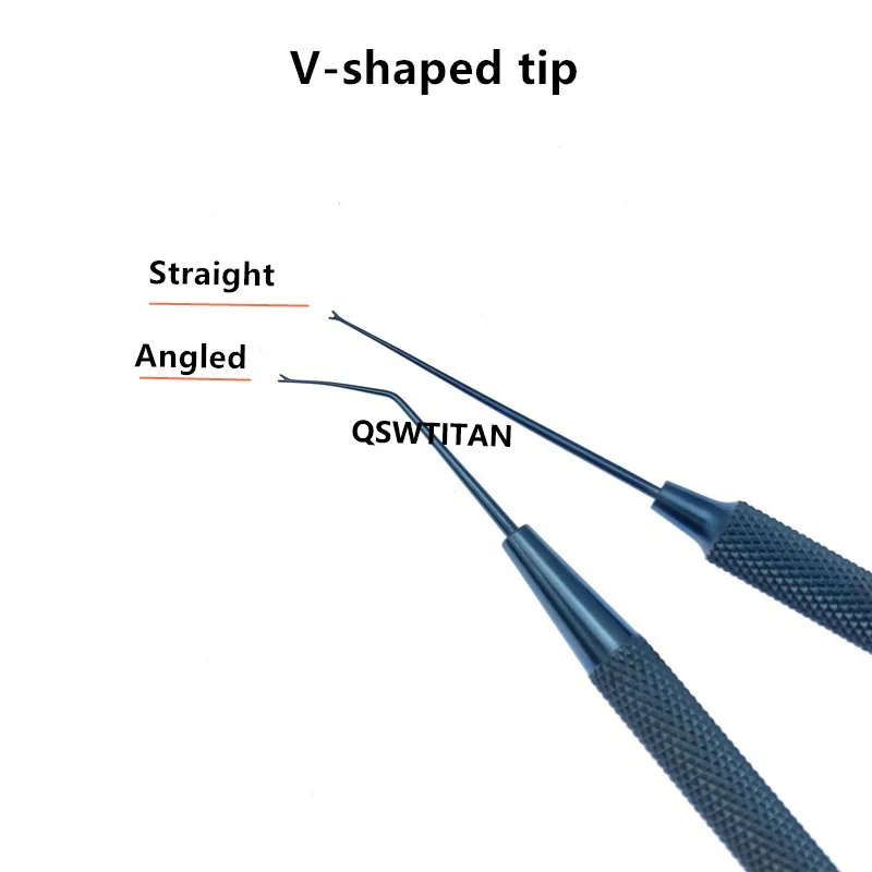 Titanium V-shaped tip Maltzman-Fenzl Lens Manipulator ophthalmic Veterinary surgical instruments