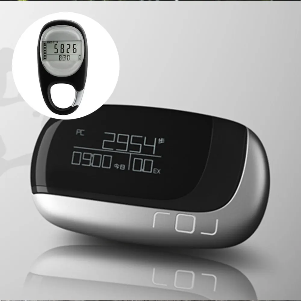 

Mountain Climbing Running Pedometer with Clip Adults Fitness Information Tool