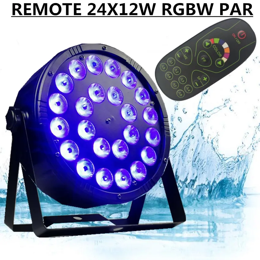 24X12W дистанционный светодиодный Par Светильник RGBW par /led wash светильник dmx512 Диско s