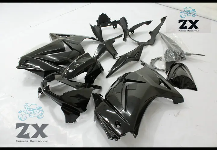 Zx250r 08-12 Обтекатели для ZX EX 250 ниндзя 2008 2009 2010 2011 2012 Черный подарочный комплект обтекателя для мотоцикла Кавасаки-ниндзя 08-12 матового черного цвета