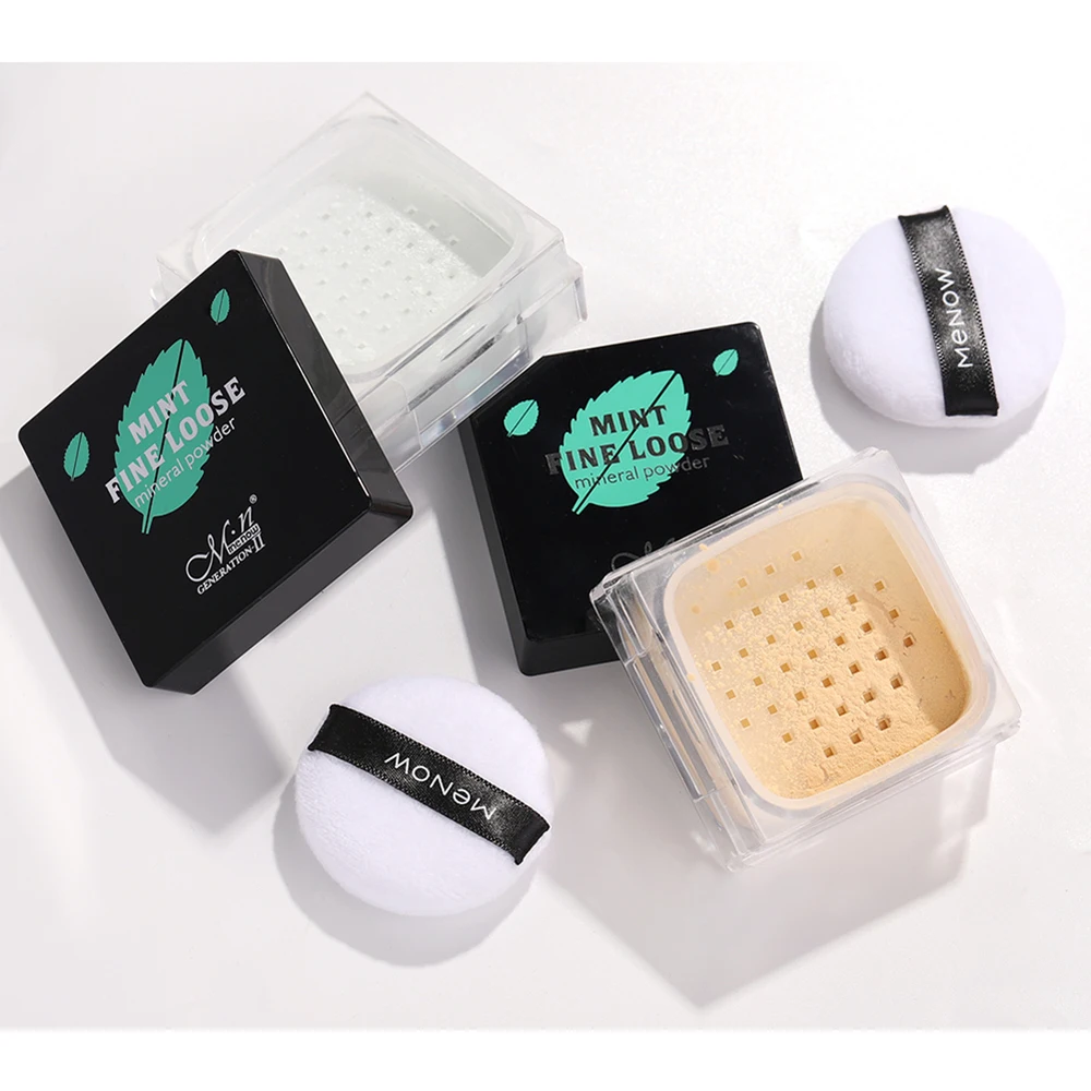 

2019 new Face Mint Powder Loose Oil Control Powder Cooling Makeup Facial Loose Powder