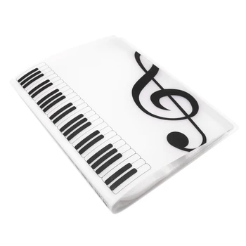 

PVC Standard Piano Guitar Sheet Music Folder Paper Files Documents Storage Folder A4 Size White