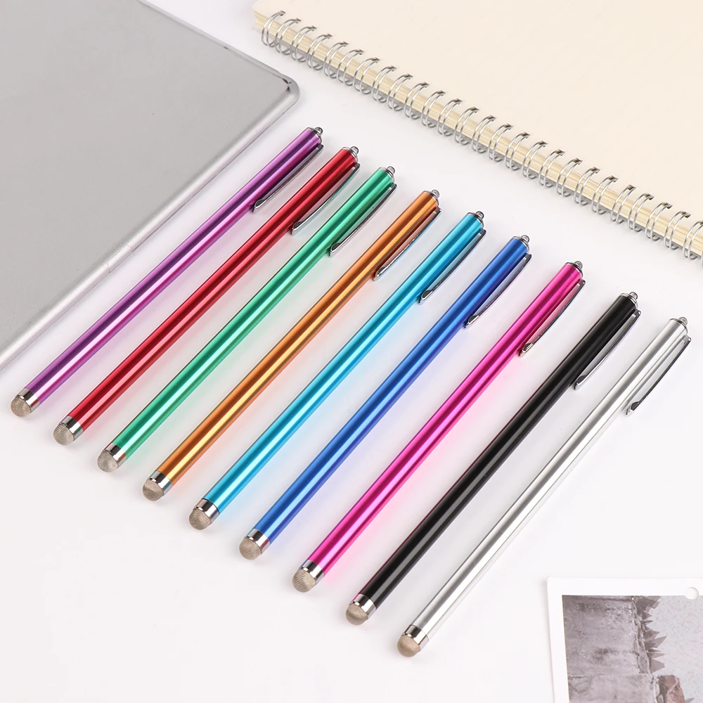 Универсальные высококачественные металлические устройства из микрофибры для сенсорного экрана, емкостная ручка для iPad, мобильного телефона, планшета, компьютера, аксессуары