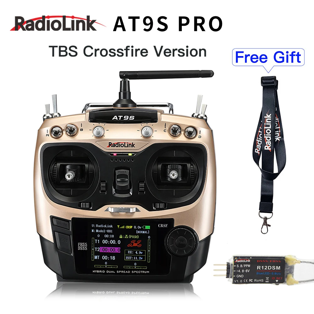 Радиоуправляемый пульт дистанционного управления Radiolink AT9S Pro TX 10/12CH CRSF