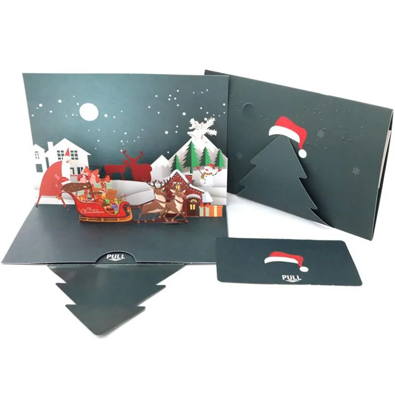 

3 шт./набор, поздравительные открытки с надписью «Merry Christmas»