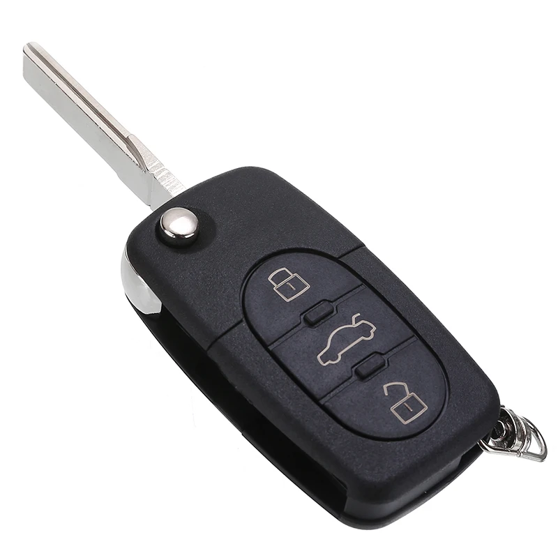 1pcs Car Key Blade Cover 3 Button Remote Key Fob Shell Case HAA Key Blade Fit For Audi A2 A3 A4 A6 A8 TT