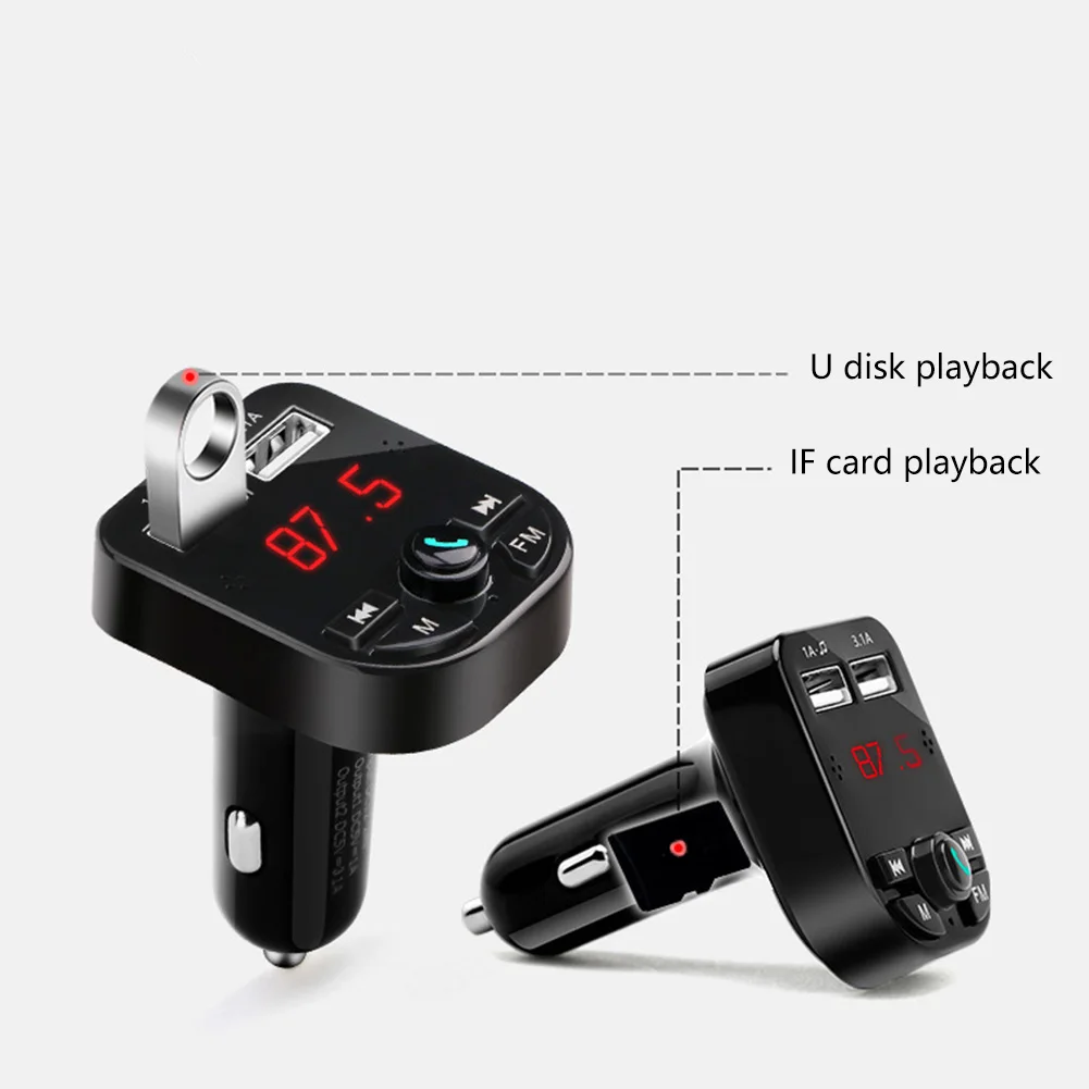 Портативный mp3-плеер адаптер музыкальный Универсальный двойной USB беспроводной радио автомобильный комплект fm-передатчик TF карта многофункциональная Быстрая зарядка