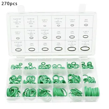 

270 pcs/lot Purple Green Rubber O Ring Assortment Washer Gasket Sealing O-Ring Kit 18 Sizes with Plastic Box