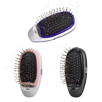 

Electric Mini Hair Comb Electric Massage Hair Brush Potable Lonic Comb For Hair Take Out Anti -Static Girls Hair Brus