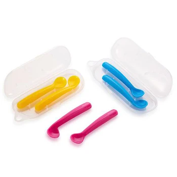 

Baby Spoon Feeding Tableware for Children Flatware Cutlery Spoon Silicone Tools for Baby Training Lot Soup Ladle