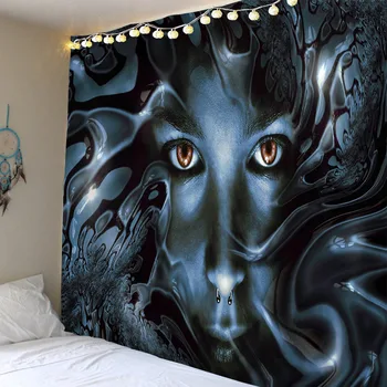 

Psychedelic Tapestry Colourful Witchcraft Pattern Tapzi skull Wall Hanging For Home Deco Living Room Bedroom Large size