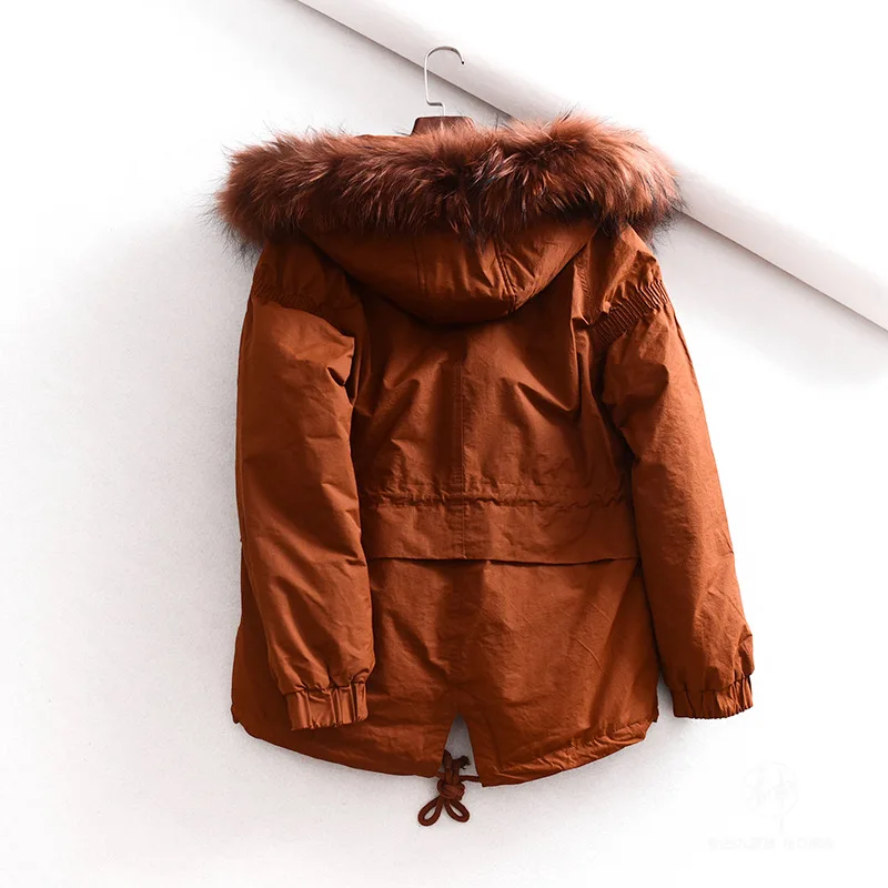 

One-Piece dai han Version BF Style Workwear Loose Thick Warm down Jacket Parker Overcoat Entity