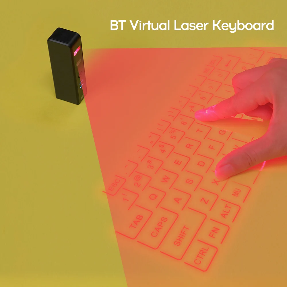 Мини проектор La ser портативная Виртуальная сенсорная клавиатура и мышь BT QWERTY для